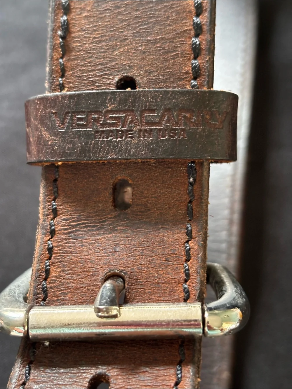 Brown Leather Men's Belt - Rustic Brown